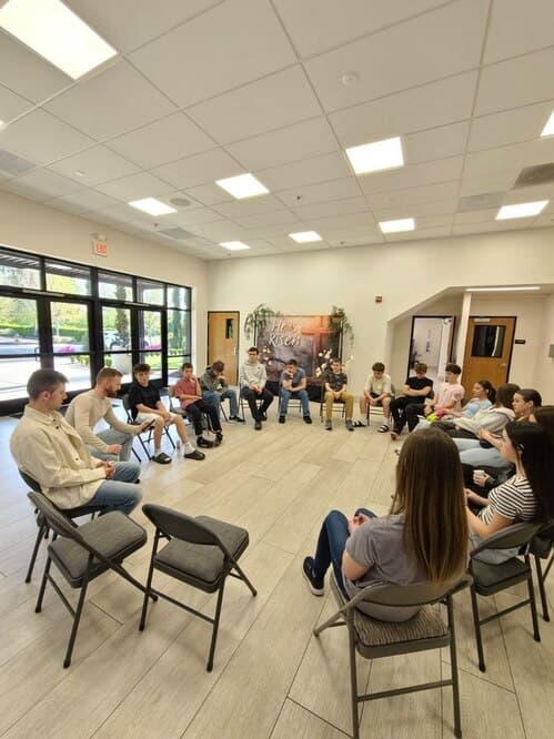Teens group discussion at Ark Church